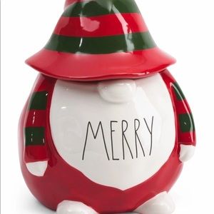 🛑READ🛑🎄🎄 Rae Dunn “Merry” Holiday Canister Gnome (not in original box)